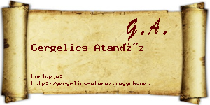 Gergelics Atanáz névjegykártya